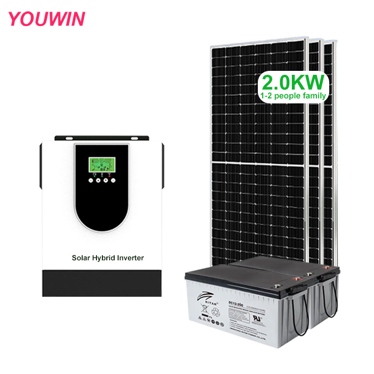 2KW 12V Solar Energy Systems H - Renewable Energy Grid ulasan dan harga